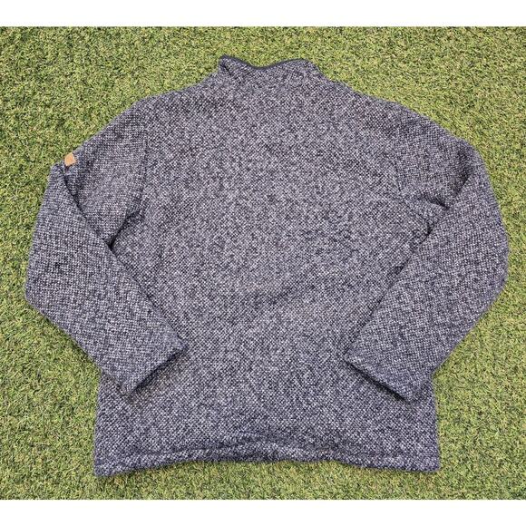 Orvis Sweater Mens Large Blue Sherpa Lined 1/4 Zip Pullover Long Sleeve Fleece - Picture 5 of 5